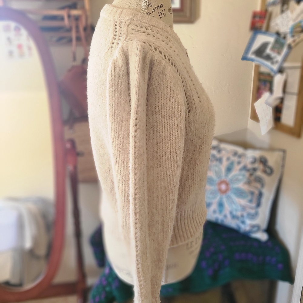 Everlane cream oatmeal cloud cardigan alpaca wool Size S - Picture 2 of 5